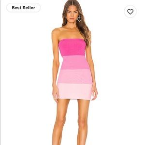 Body on strapless dress. Ombré pink super cute for a girls night out